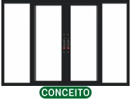 VITRÔ PANORÂMICO 4 FOLHAS S/GRADE - BLACK