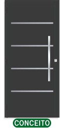 PORTA DE GIRO LAMBRIL C/FRISO C/PUXADOR - BLACK