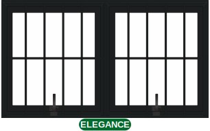 VITRÔ MAX-AR 2 SEÇÕES C/GRADE - BLACK