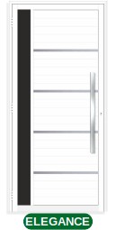 PORTA DE GIRO LAMBRIL 1 VIDRO LATERAL C/FRISO C/PUXADOR - BRANCO