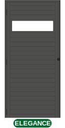 PORTA DE GIRO LAMBRIL C/VISOR C/MINI PUXADOR - BLACK