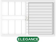 VENEZIANA 3 FOLHAS C/GRADE - BRANCO