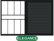 VENEZIANA 3 FOLHAS C/GRADE - BLACK