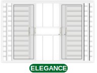 VENEZIANA 6 FOLHAS C/GRADE - BRANCO