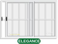 VITRÔ PANORÂMICO 2 FOLHAS C/GRADE - BRANCO