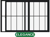 VITRÔ PANORÂMICO 2 FOLHAS C/GRADE - BLACK