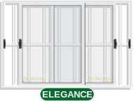 VITRÔ PANORÂMICO 2 FOLHAS MÓVEIS C/GRADE - BRANCO