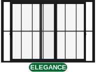 VITRÔ PANORÂMICO 2 FOLHAS MÓVEIS C/GRADE - BLACK