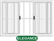 VITRÔ PANORÂMICO 4 FOLHAS C/GRADE - BRANCO