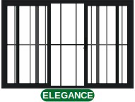 VITRÔ PANORÂMICO 4 FOLHAS C/GRADE - BLACK