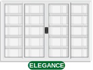 VITRÔ TRAVESSA 4 FOLHAS C/GRADE - BRANCO