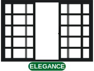 VITRÔ TRAVESSA 4 FOLHAS S/GRADE - BLACK