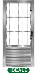 PORTA DE GIRO PALHETA POSTIGO 3 VIDROS - BRILHANTE