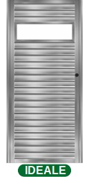 PORTA DE GIRO PALHETA C/VISOR C/MINI PUXADOR - BRILHANTE