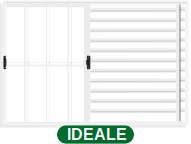 VENEZIANA 2 FOLHAS C/GRADE S/VIDRO - BRANCO