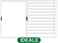 VENEZIANA 2 FOLHAS S/GRADE S/VIDRO - BRANCO