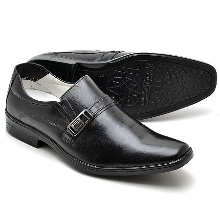 Sapato social masculino bico fino preto com fivela 012 - Souza Calçados, os  melhores calçados em couro legítimo para você.