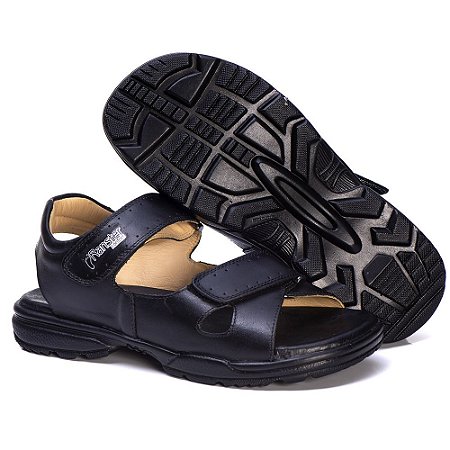 sandália masculina aberta ortopédica para diabéticos - preta - Souza  Calçados, os melhores calçados em couro legítimo para você.
