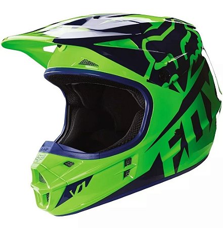Capacete Para Quadri FOX V1 Race - Verde Fluo