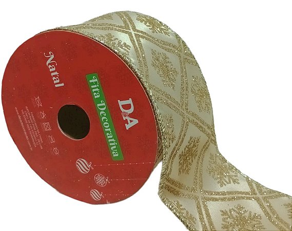 Fita Aramada Cetim C/Glitter C/Costura 66328- D e A