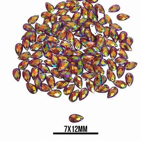 CHATON RESINA 7X12MM HBFM 2406 VERMELHO AB 1000PCS