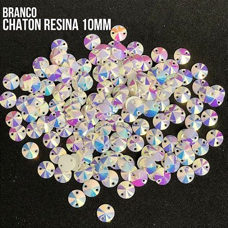 CHATON RESINA 10MM HBFM 2403 BRANCO APROX. 55G