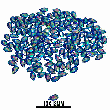 CHATON RESINA 13x18MM HBFM 2407 AZUL APROX. 60G