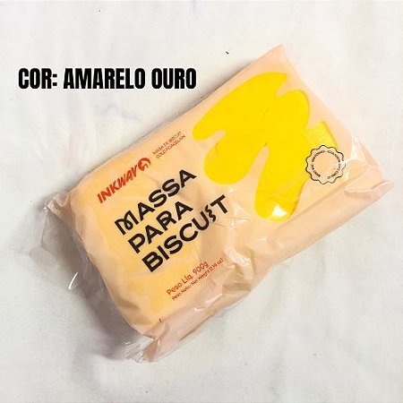 MASSA P/ BISCUIT 900GR COR AMARELO OURO
