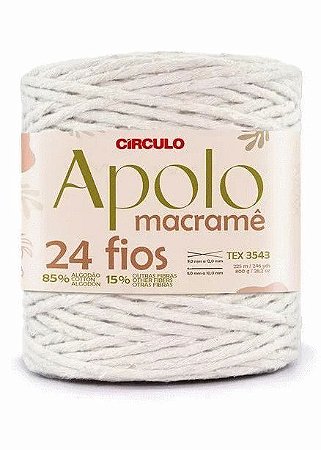 APOLO MACRAME 24 FIOS COR 8001 BRANCO 800GR
