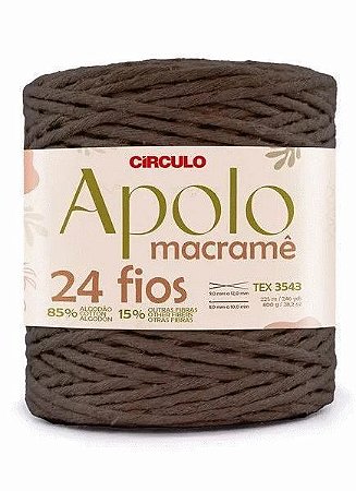 APOLO MACRAME 24 FIOS COR 7311 TABACO 800GR