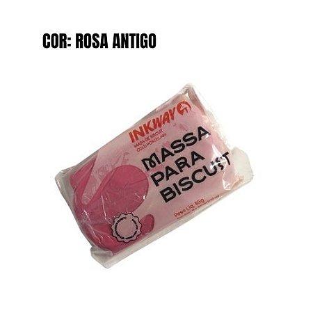MASSA P/ BISCUIT 85GR COR ROSA ANTIGO