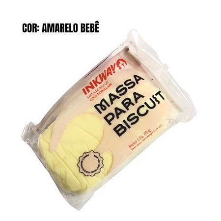 MASSA P/ BISCUIT 85GR COR AMARELO BEBE
