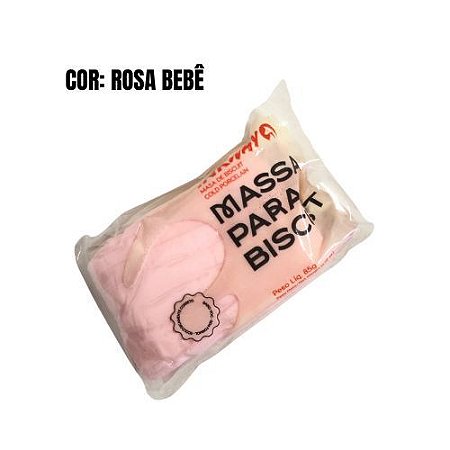 MASSA P/ BISCUIT 85GR COR ROSA BEBE
