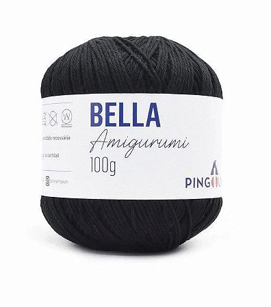 LINHA BELLA AMIGURUMI COR 100 PRETO 100GR