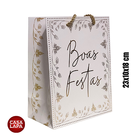 SACOLA DE PAPEL DOURADO (BRANCO DOURADO) 90761-001