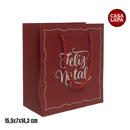 SACOLA DE PAPEL COM HOT STAMPING PALAVRAS (VERMELHO) 90688-001