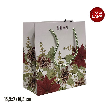 SACOLA DE PAPEL PINHA (VERMELHO VERDE) 90667-001