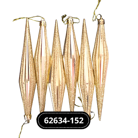 PINGENTES NATALINOS COM 6 UNIDADES