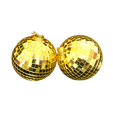 BOLA DECORADA ESPELHADA PVC 8 CM