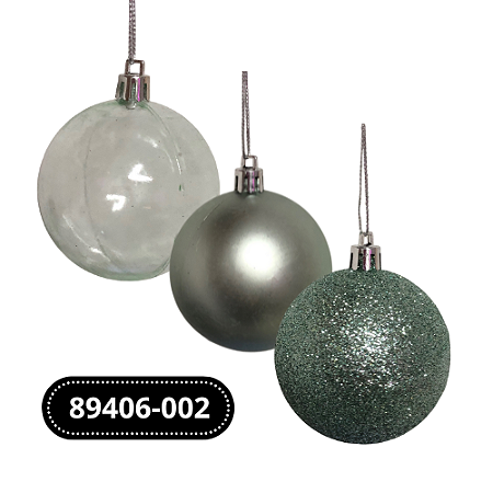 BOLAS NATALINAS DECORADAS 6 CM