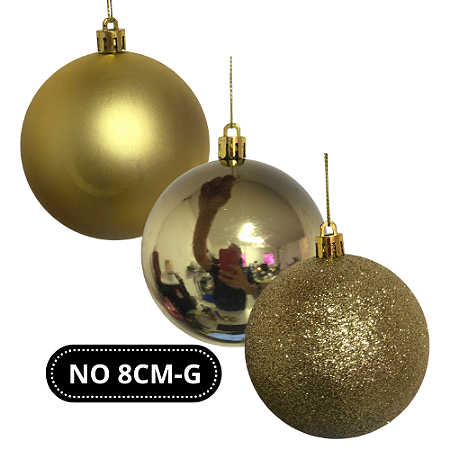 BOLAS NATALINAS DECORADAS 8 CM