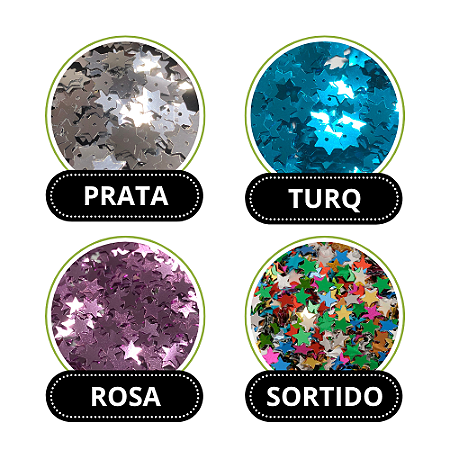 LANTEJOULA Nº114 ESTRELINHAS METALIZADAS C/1000 UND