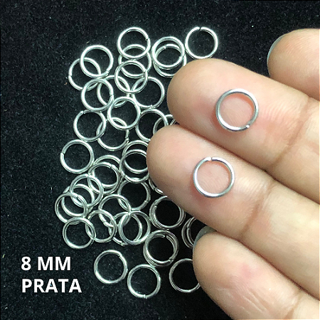 ARGOLA DE METAL C/ ABERTURA UT 836 8 MM 25 GR