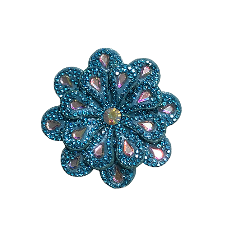 APLIQUE FLOR STRASS CORES