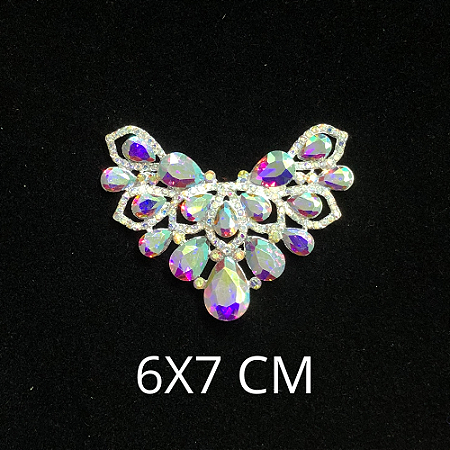 APLIQUE DE STRASS 6X7 CM REF 94825