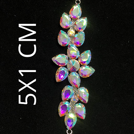APLIQUE DE STRASS 5X1 CM REF 94820