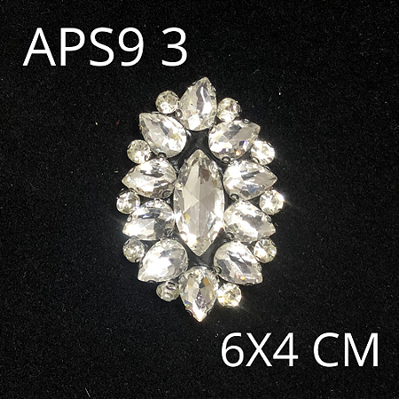 APLIQUE STRASS VIDRO APS9 3 REF 100528