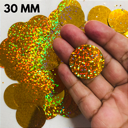 PAETE REDONDO HOLOGRÁFICO 30MM PAE 7 50 GR C/ 1 FURO