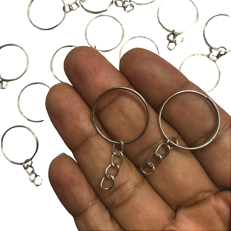 ARGOLA PARA CHAVEIRO COM CORRENTE SIMPLES