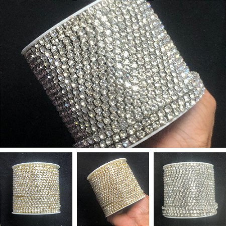 Corrente de strass juntinha SS18 (o metro)